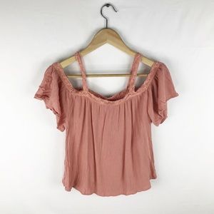 Active USA Cap Sleeve Crop Top size M